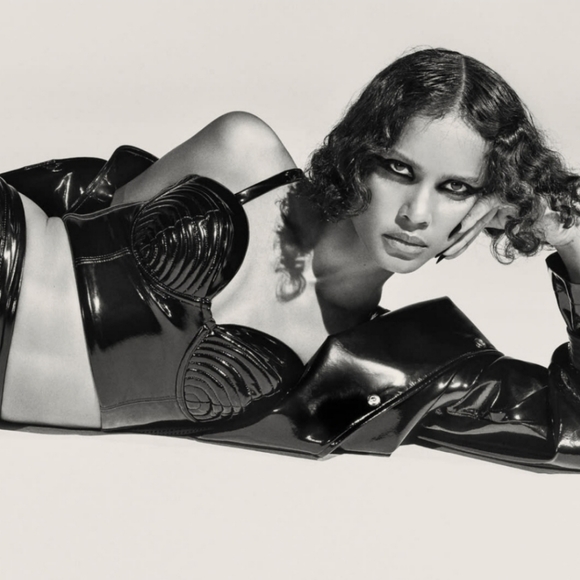 Adidas x Ivy Park Noir Latex Bustier - Picture 2 of 11